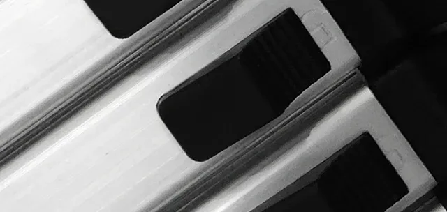 Thumb latch mechanism close-up